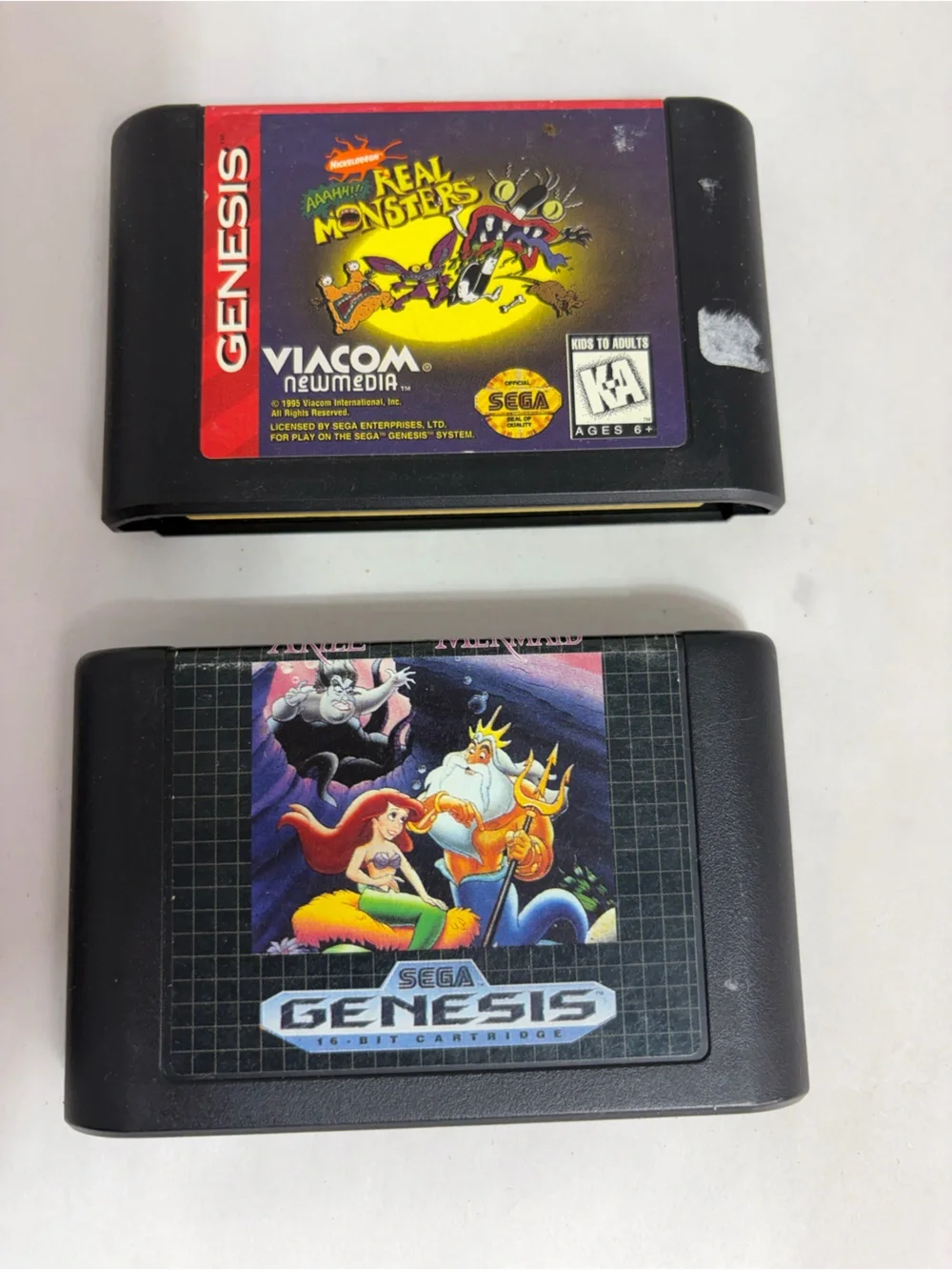 Lot Of 4 Sega Genesis Kids Games Lion King, Toy Story, Little Mermaid, Monsters
